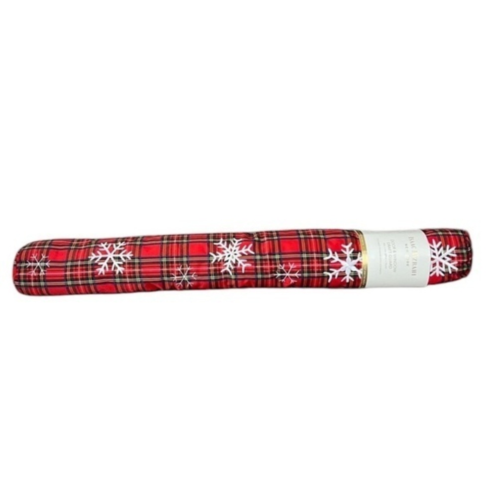 Isaac Mizrahi - ‘Plaid Snowflakes’ door and window draft guard. 34” x 4”. NWT.